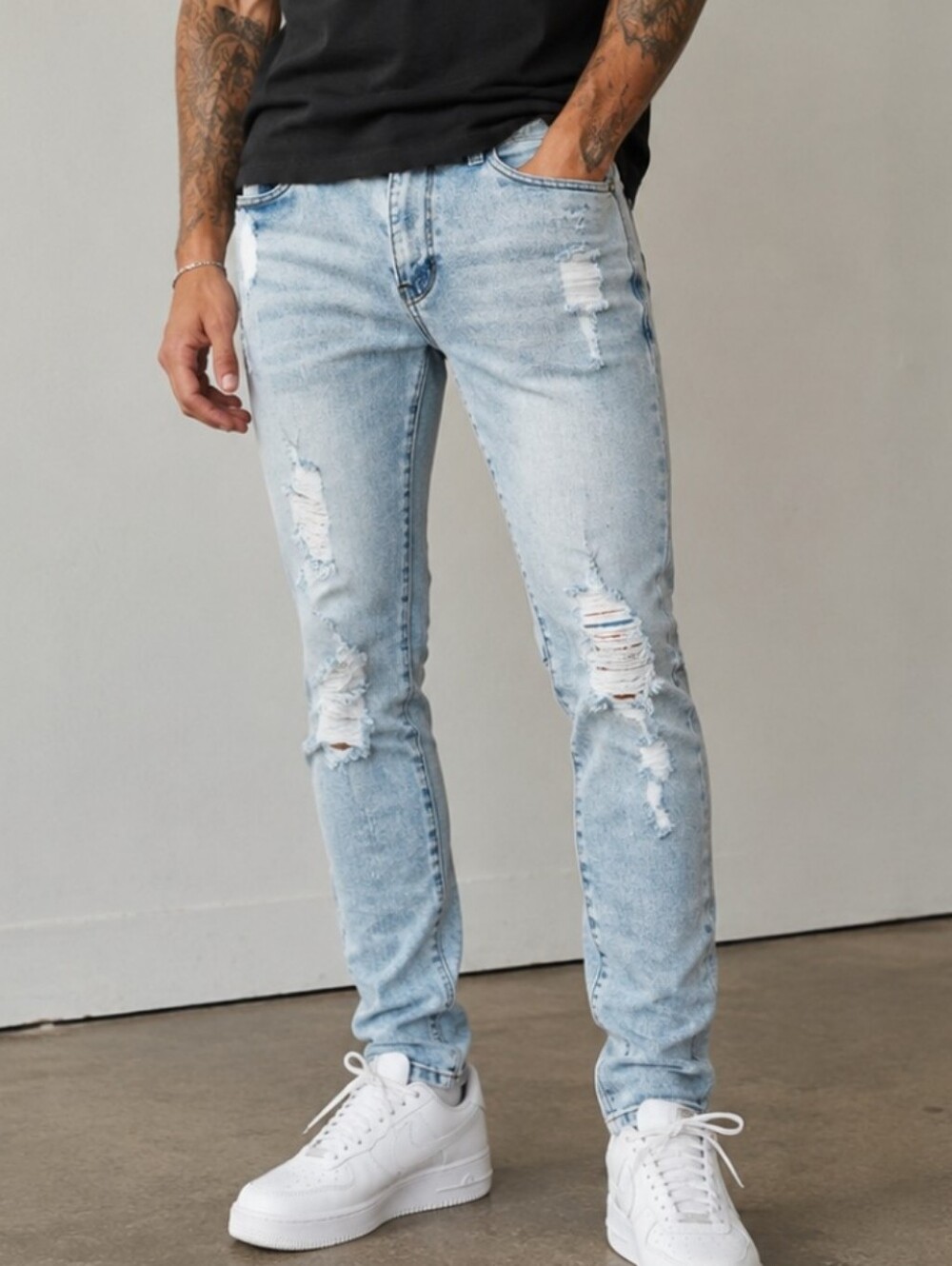 ZGY Jeans Premium Pipes Skinny Trashed Vintage